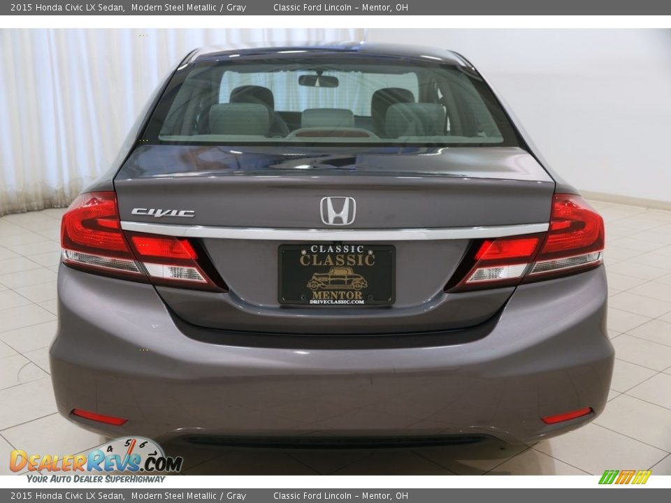 2015 Honda Civic LX Sedan Modern Steel Metallic / Gray Photo #17