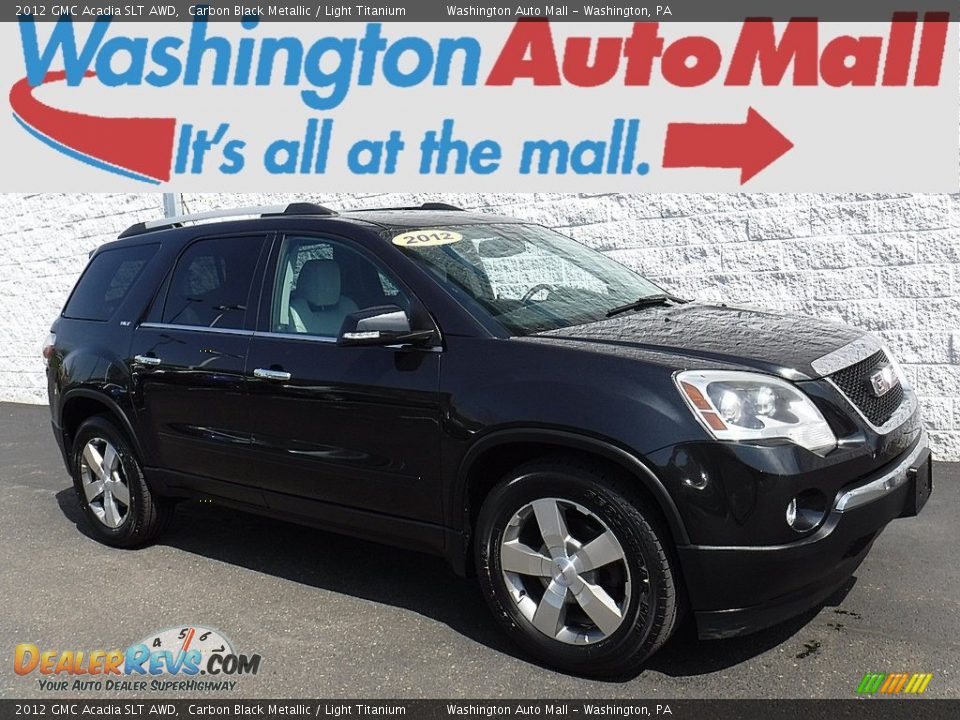 2012 GMC Acadia SLT AWD Carbon Black Metallic / Light Titanium Photo #1