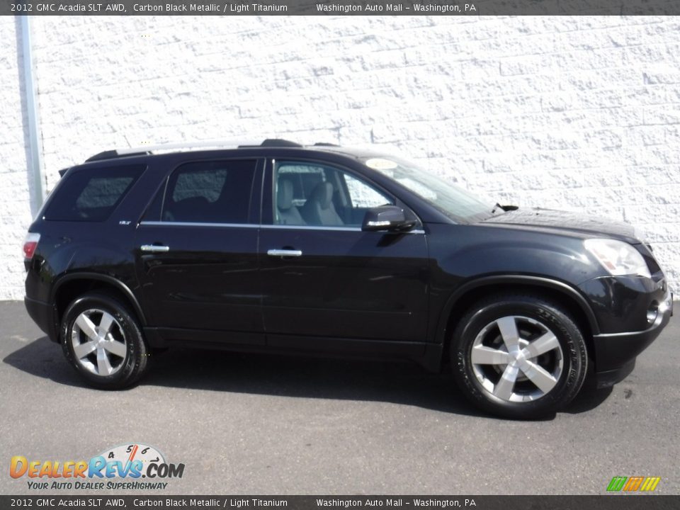 2012 GMC Acadia SLT AWD Carbon Black Metallic / Light Titanium Photo #2