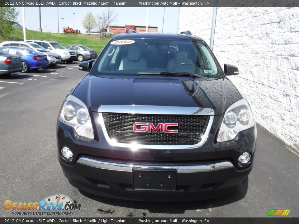 2012 GMC Acadia SLT AWD Carbon Black Metallic / Light Titanium Photo #5