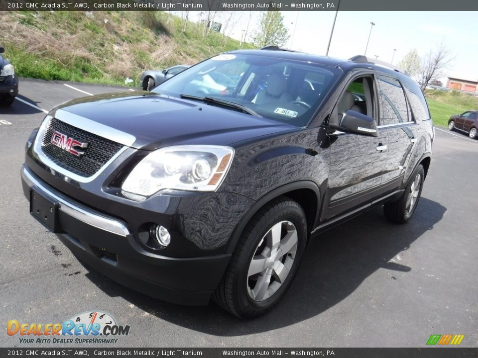 2012 GMC Acadia SLT AWD Carbon Black Metallic / Light Titanium Photo #6