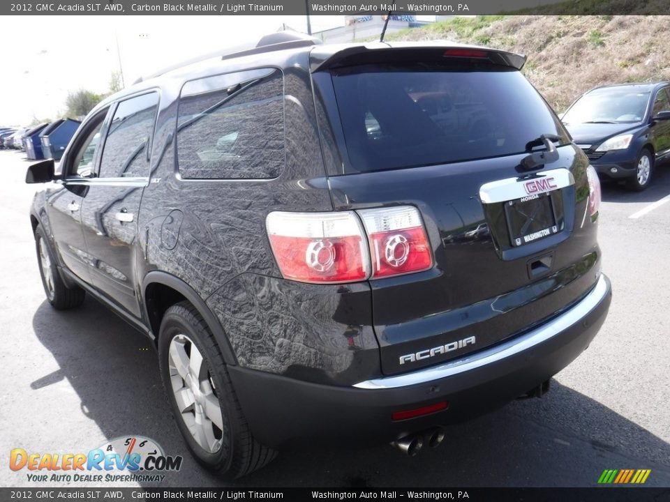 2012 GMC Acadia SLT AWD Carbon Black Metallic / Light Titanium Photo #7