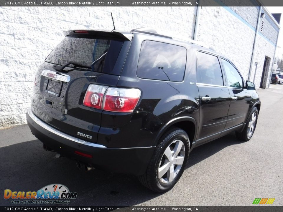 2012 GMC Acadia SLT AWD Carbon Black Metallic / Light Titanium Photo #9