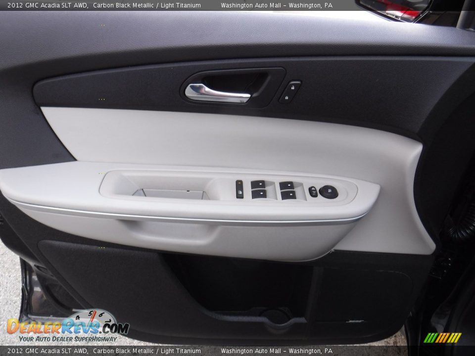 2012 GMC Acadia SLT AWD Carbon Black Metallic / Light Titanium Photo #11
