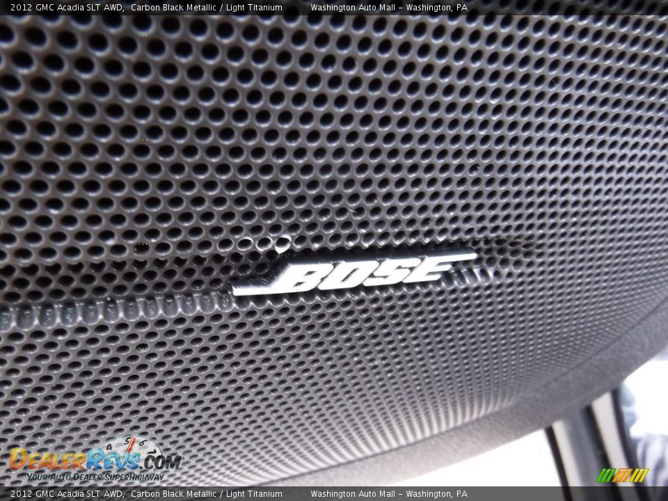 2012 GMC Acadia SLT AWD Carbon Black Metallic / Light Titanium Photo #12