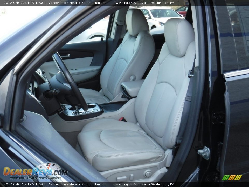 2012 GMC Acadia SLT AWD Carbon Black Metallic / Light Titanium Photo #14