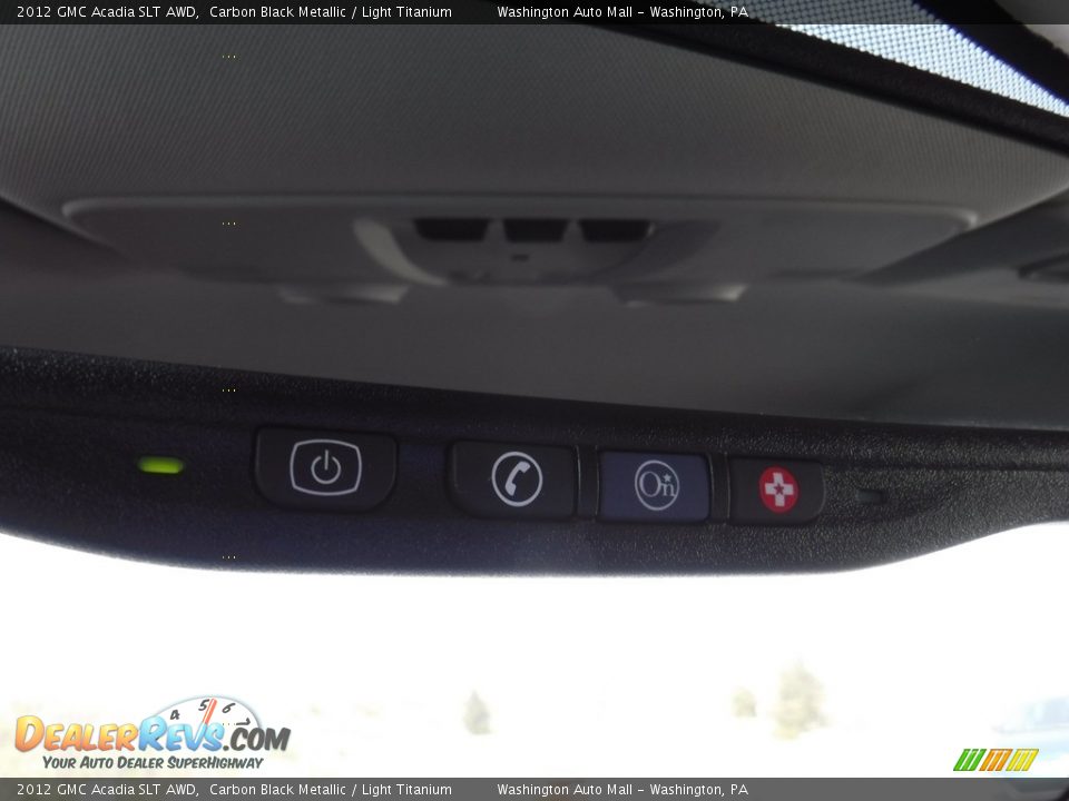2012 GMC Acadia SLT AWD Carbon Black Metallic / Light Titanium Photo #21