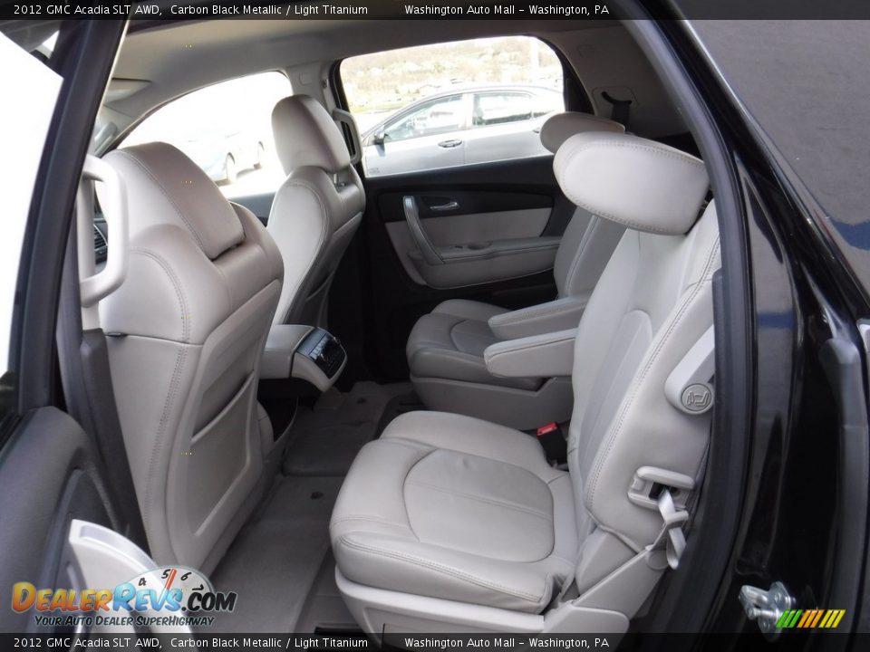 2012 GMC Acadia SLT AWD Carbon Black Metallic / Light Titanium Photo #24