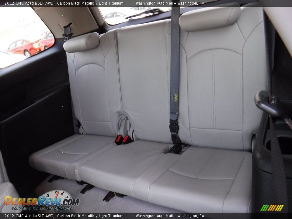 2012 GMC Acadia SLT AWD Carbon Black Metallic / Light Titanium Photo #25