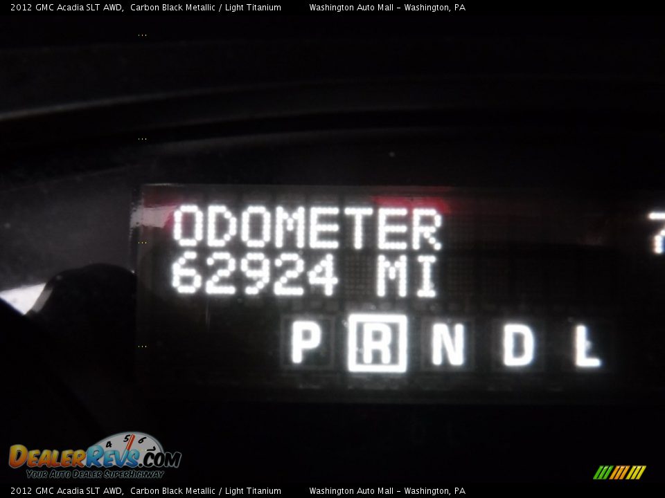 2012 GMC Acadia SLT AWD Carbon Black Metallic / Light Titanium Photo #30