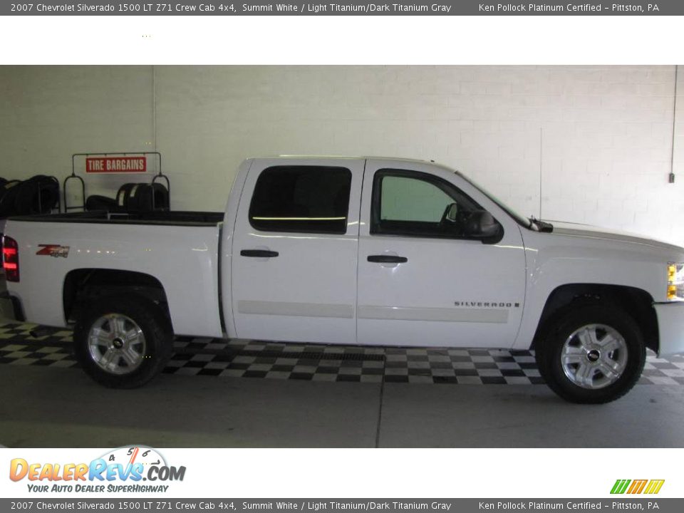 2007 Chevrolet Silverado 1500 LT Z71 Crew Cab 4x4 Summit White / Light Titanium/Dark Titanium Gray Photo #1