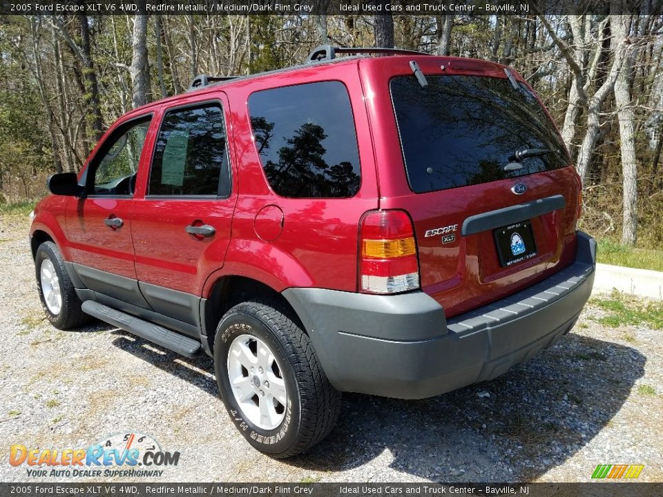 2005 Ford Escape XLT V6 4WD Redfire Metallic / Medium/Dark Flint Grey Photo #6