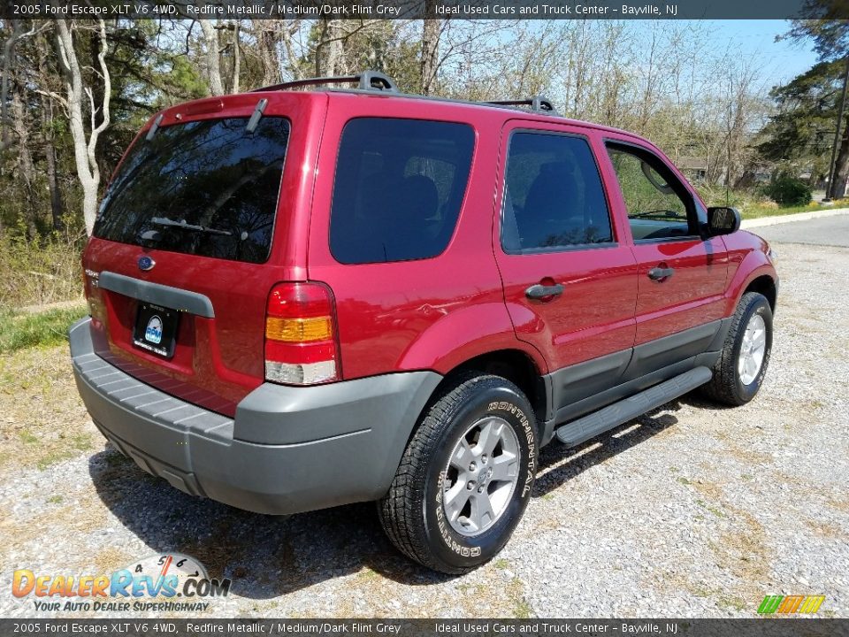 2005 Ford Escape XLT V6 4WD Redfire Metallic / Medium/Dark Flint Grey Photo #7