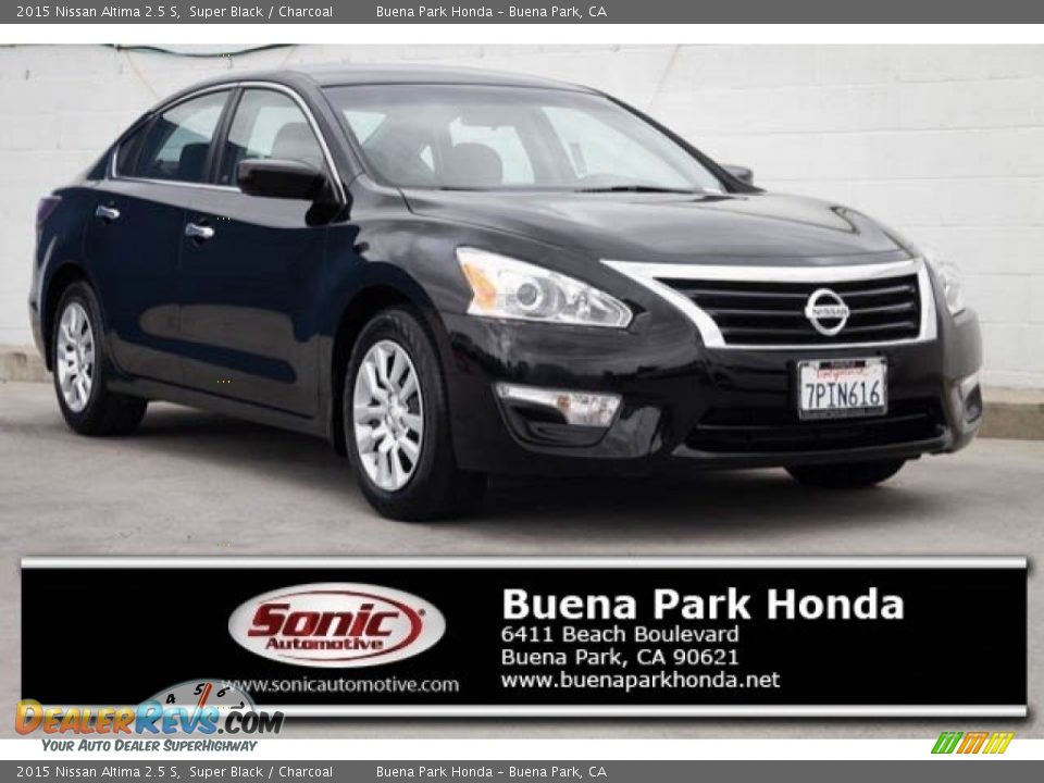 2015 Nissan Altima 2.5 S Super Black / Charcoal Photo #1
