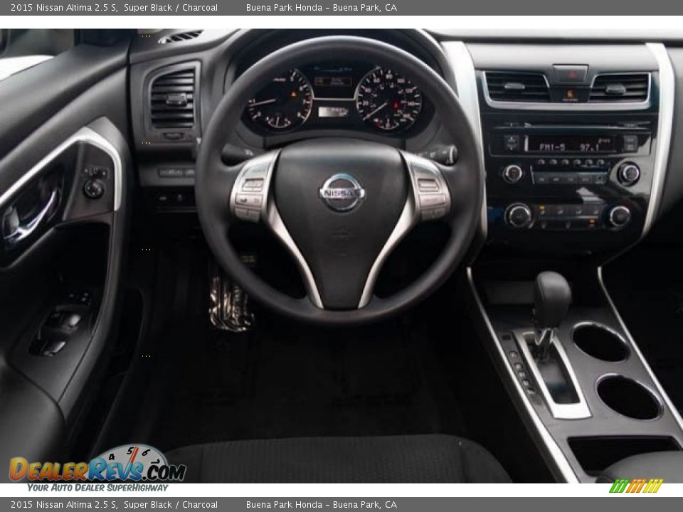 2015 Nissan Altima 2.5 S Super Black / Charcoal Photo #5