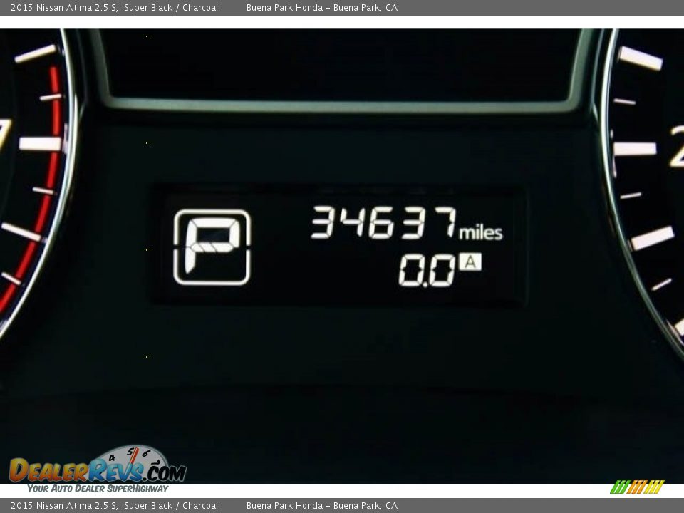 2015 Nissan Altima 2.5 S Super Black / Charcoal Photo #6