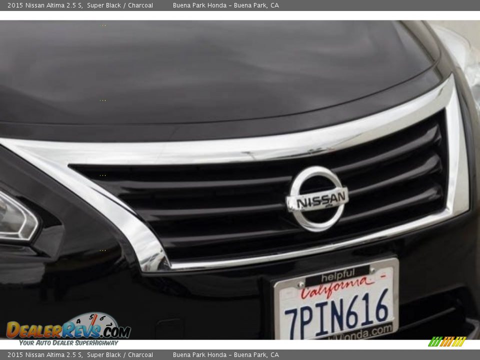 2015 Nissan Altima 2.5 S Super Black / Charcoal Photo #8