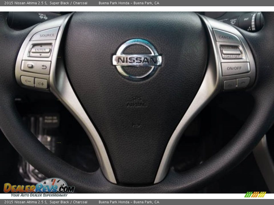 2015 Nissan Altima 2.5 S Super Black / Charcoal Photo #14