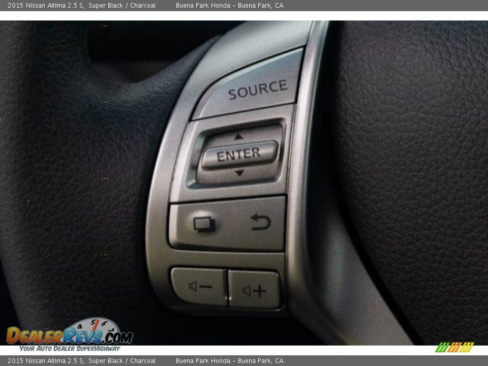 2015 Nissan Altima 2.5 S Super Black / Charcoal Photo #15