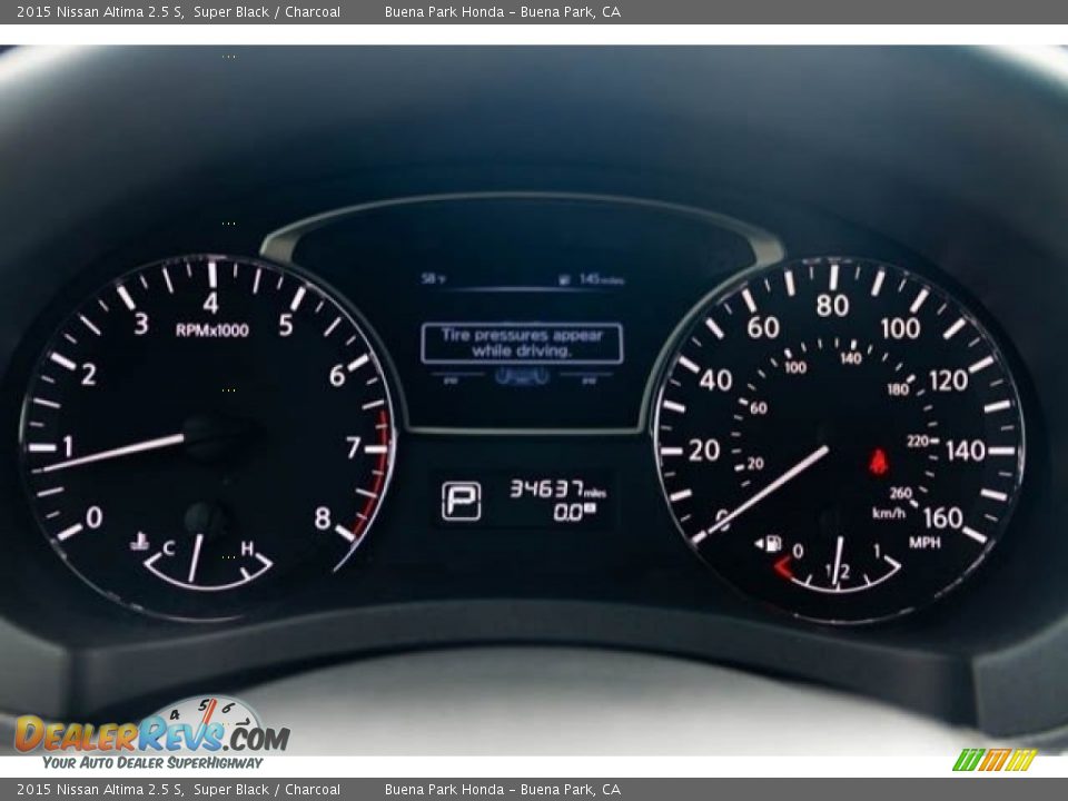 2015 Nissan Altima 2.5 S Super Black / Charcoal Photo #26