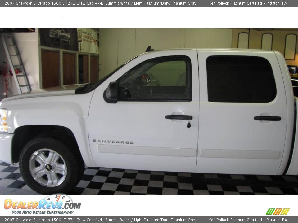 2007 Chevrolet Silverado 1500 LT Z71 Crew Cab 4x4 Summit White / Light Titanium/Dark Titanium Gray Photo #7