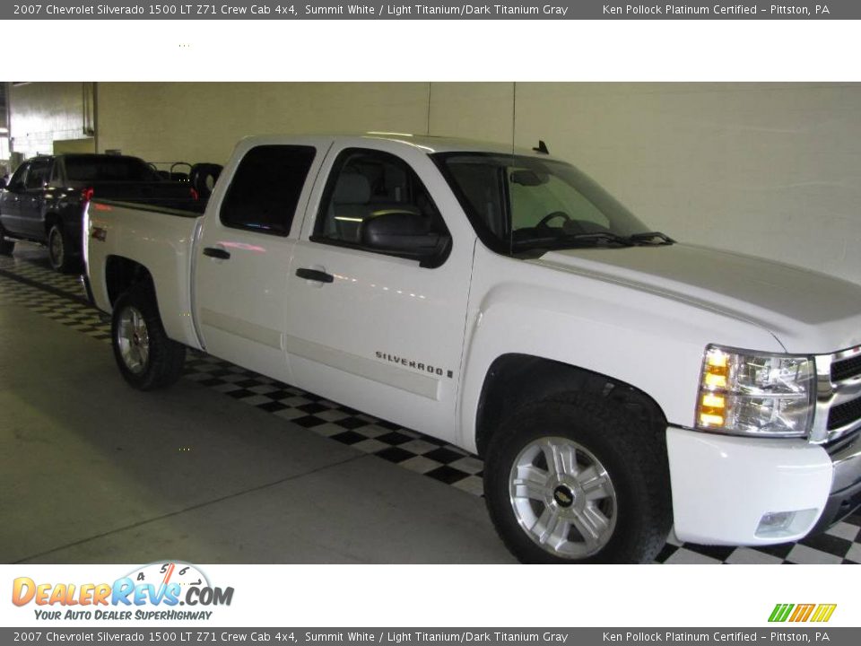 2007 Chevrolet Silverado 1500 LT Z71 Crew Cab 4x4 Summit White / Light Titanium/Dark Titanium Gray Photo #10