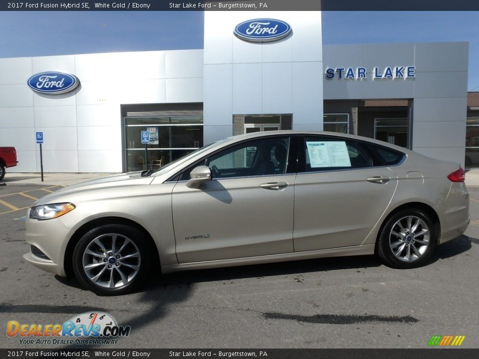 2017 Ford Fusion Hybrid SE White Gold / Ebony Photo #1