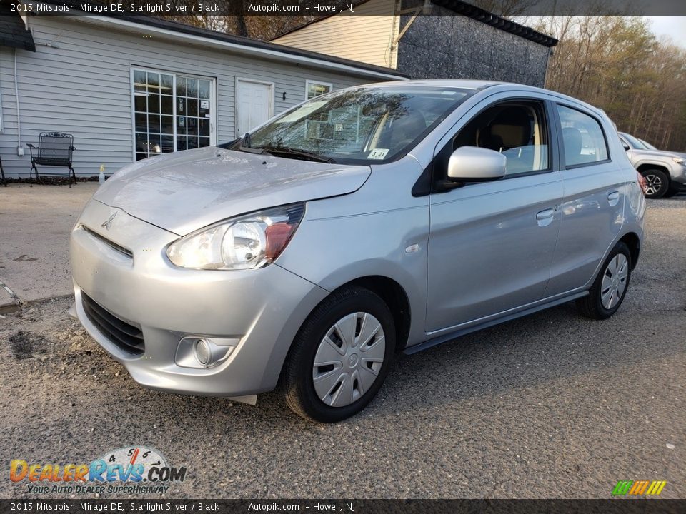 2015 Mitsubishi Mirage DE Starlight Silver / Black Photo #1