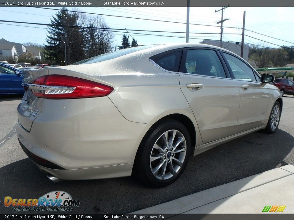 2017 Ford Fusion Hybrid SE White Gold / Ebony Photo #5