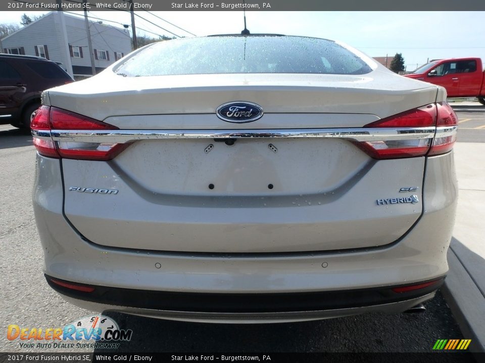 2017 Ford Fusion Hybrid SE White Gold / Ebony Photo #6