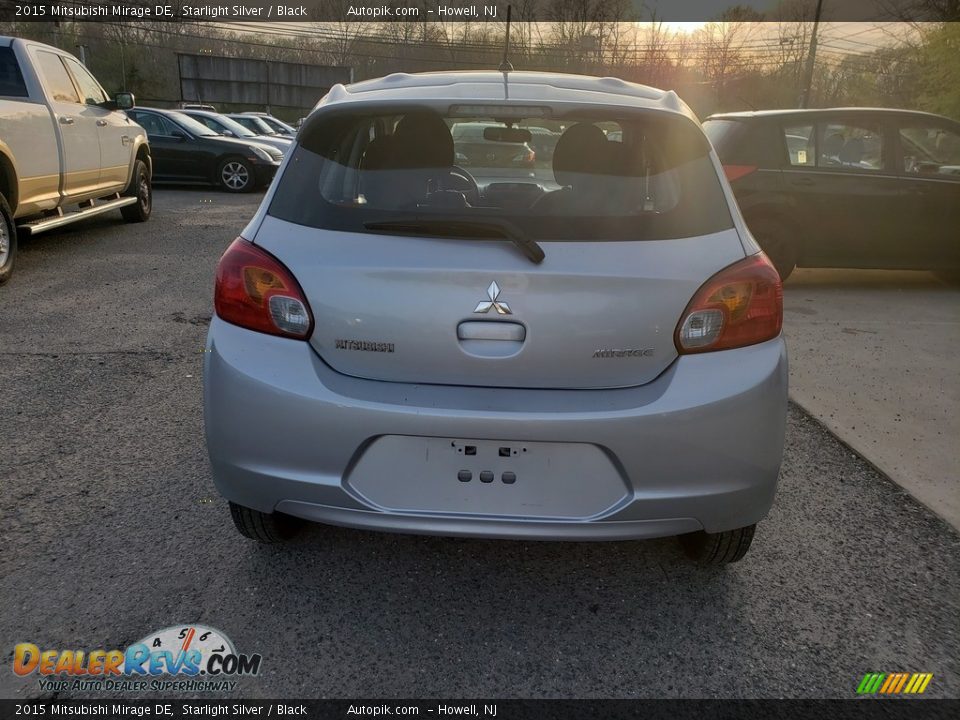 2015 Mitsubishi Mirage DE Starlight Silver / Black Photo #5