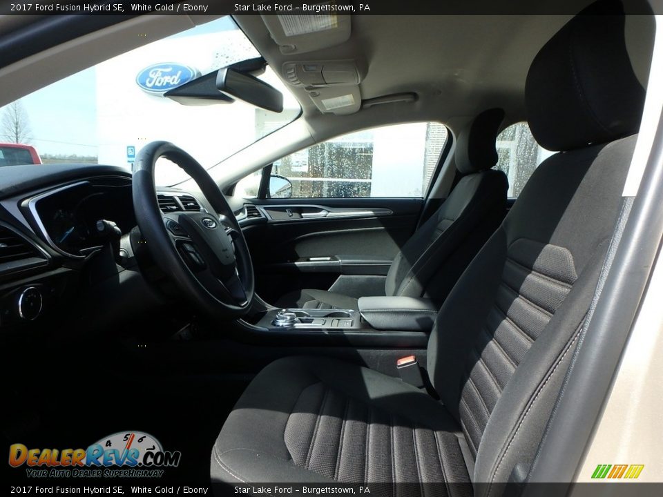 2017 Ford Fusion Hybrid SE White Gold / Ebony Photo #9