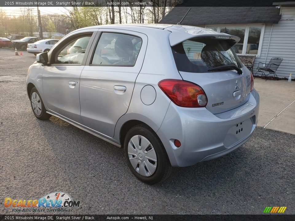 2015 Mitsubishi Mirage DE Starlight Silver / Black Photo #6