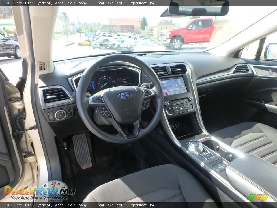 2017 Ford Fusion Hybrid SE White Gold / Ebony Photo #11