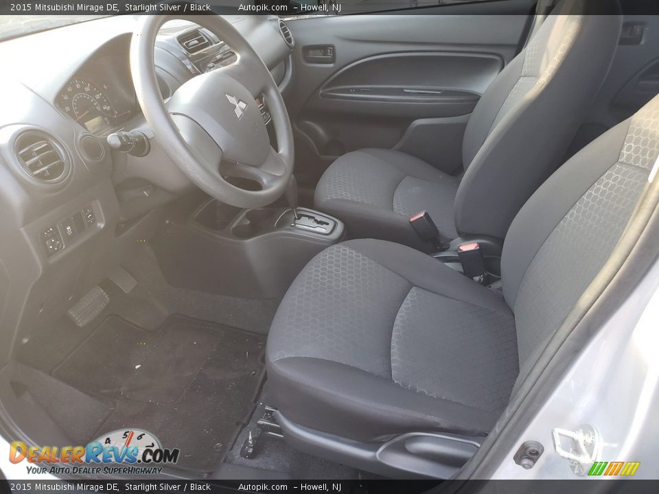 2015 Mitsubishi Mirage DE Starlight Silver / Black Photo #8