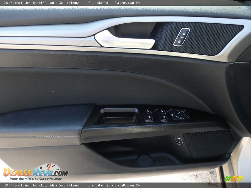 2017 Ford Fusion Hybrid SE White Gold / Ebony Photo #12