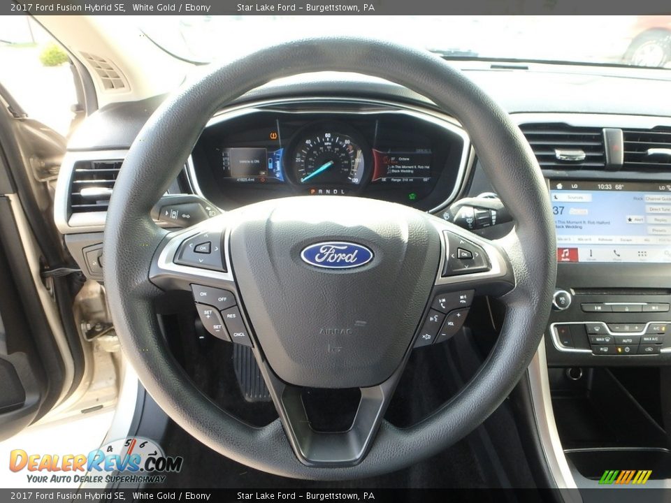 2017 Ford Fusion Hybrid SE White Gold / Ebony Photo #16