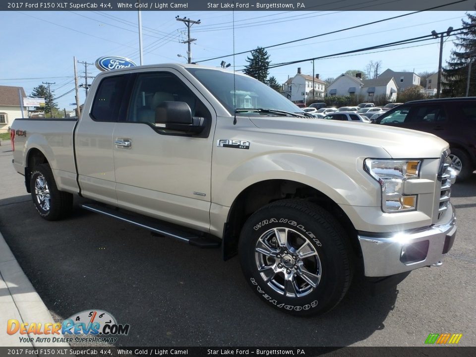 2017 Ford F150 XLT SuperCab 4x4 White Gold / Light Camel Photo #3