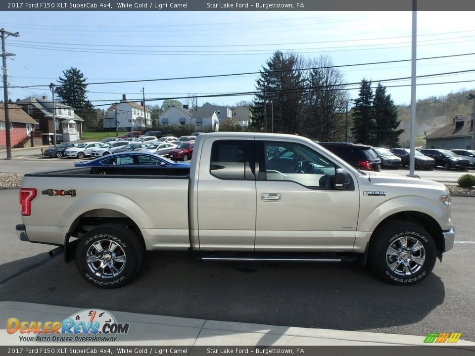 2017 Ford F150 XLT SuperCab 4x4 White Gold / Light Camel Photo #4