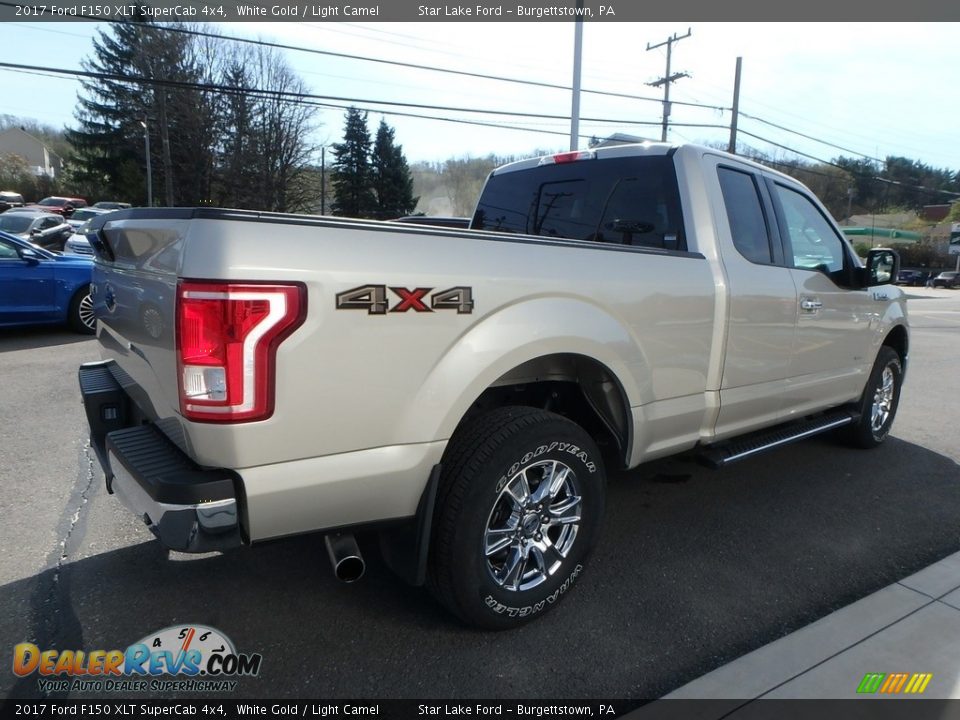 2017 Ford F150 XLT SuperCab 4x4 White Gold / Light Camel Photo #5