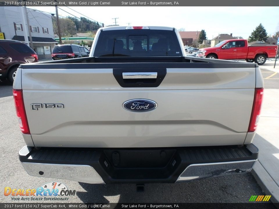 2017 Ford F150 XLT SuperCab 4x4 White Gold / Light Camel Photo #6