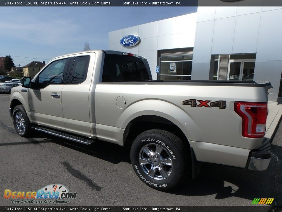 2017 Ford F150 XLT SuperCab 4x4 White Gold / Light Camel Photo #7