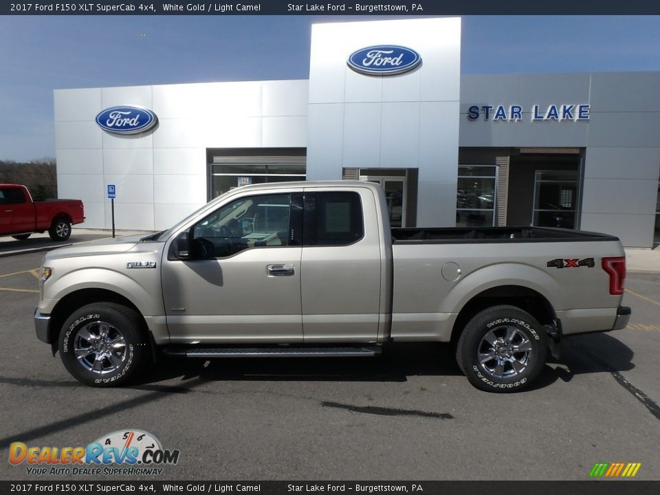 2017 Ford F150 XLT SuperCab 4x4 White Gold / Light Camel Photo #8