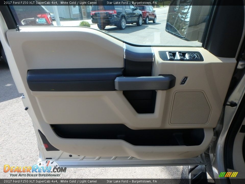 2017 Ford F150 XLT SuperCab 4x4 White Gold / Light Camel Photo #13