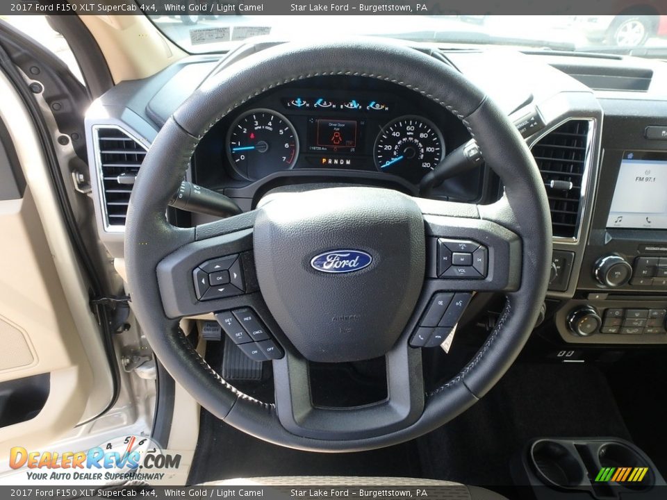 2017 Ford F150 XLT SuperCab 4x4 White Gold / Light Camel Photo #16