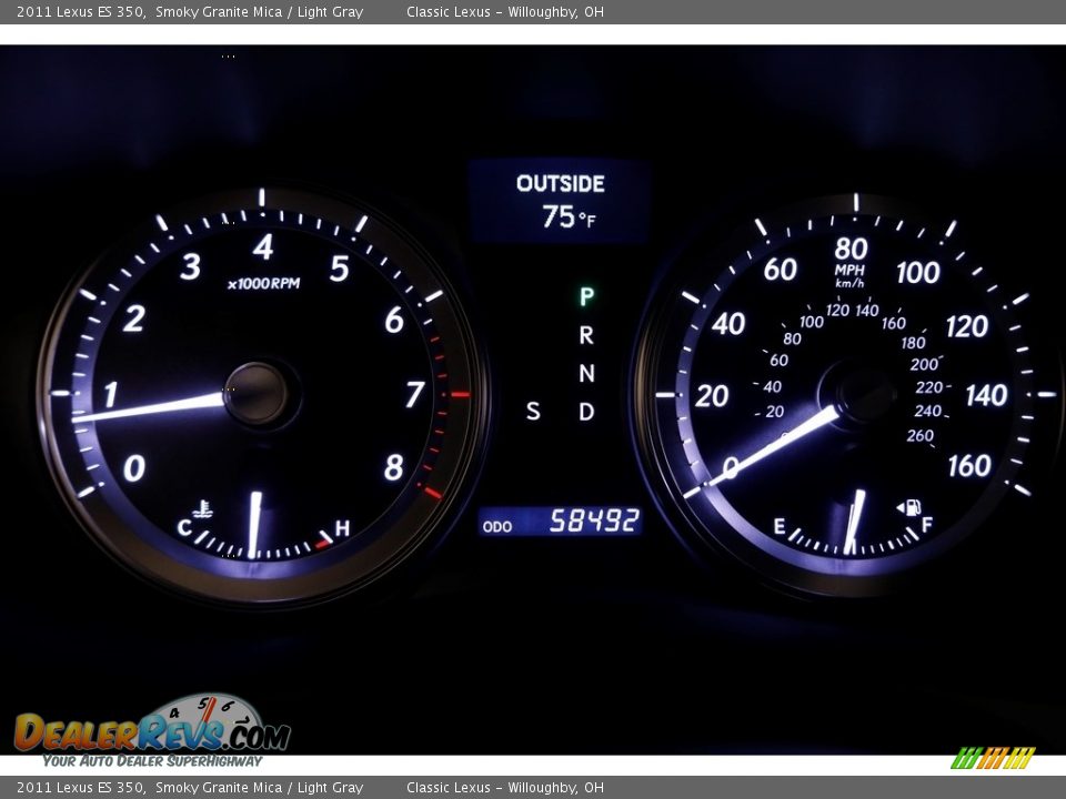 2011 Lexus ES 350 Smoky Granite Mica / Light Gray Photo #8