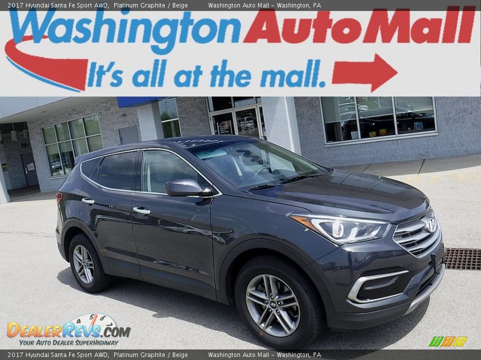 2017 Hyundai Santa Fe Sport AWD Platinum Graphite / Beige Photo #1