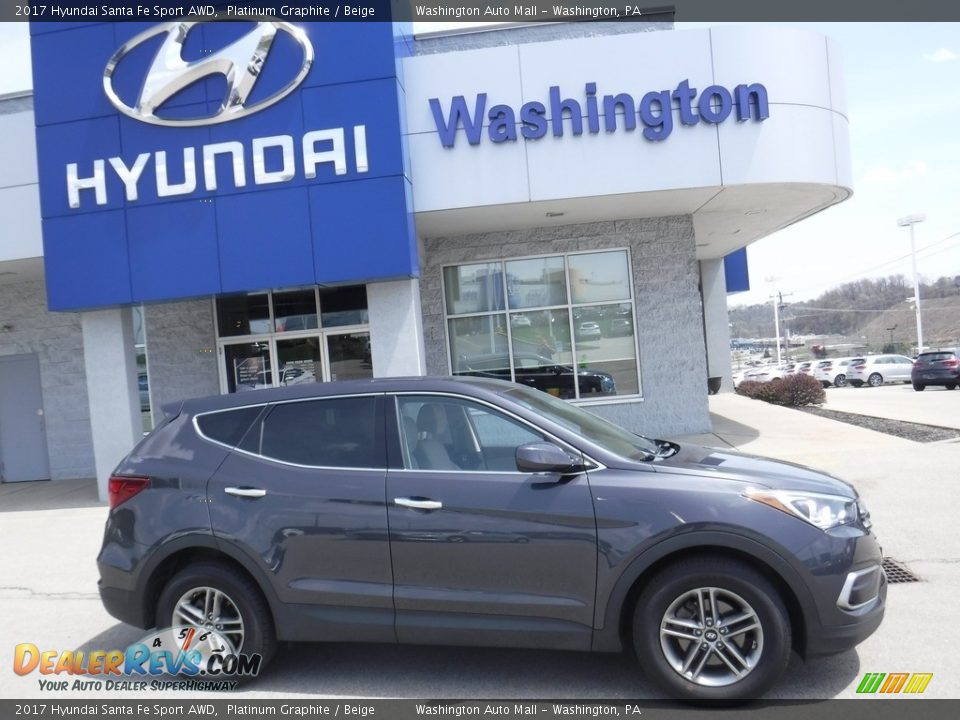 2017 Hyundai Santa Fe Sport AWD Platinum Graphite / Beige Photo #2