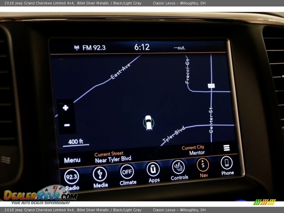 2018 Jeep Grand Cherokee Limited 4x4 Billet Silver Metallic / Black/Light Gray Photo #16