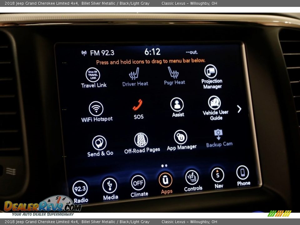 2018 Jeep Grand Cherokee Limited 4x4 Billet Silver Metallic / Black/Light Gray Photo #17